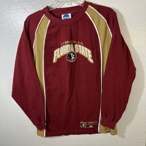 Florida State Seminoles Men's Medium NCAA Pullover Long Sleeve Shirt Garnet Gold
